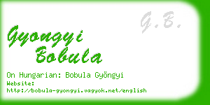 gyongyi bobula business card